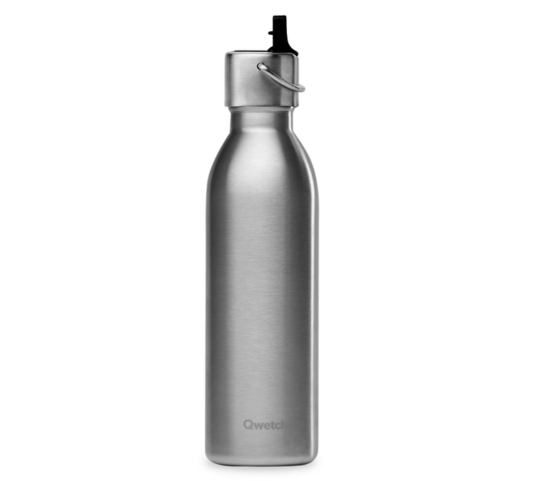 Garrafa térmica Active com tampa desportiva em aço inoxidável escovado - 60 cl - QWETCH