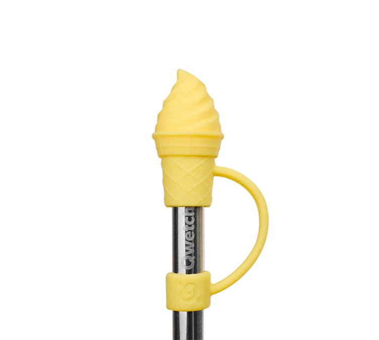 Trinkhalm-Aufsatz für Eis Zitrone Gelb - Für Travel Cup - QWETCH