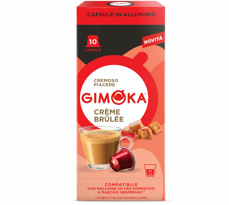 10 Kapseln kompatibel mit Nespresso* Original Crème brûlée - GIMOKA