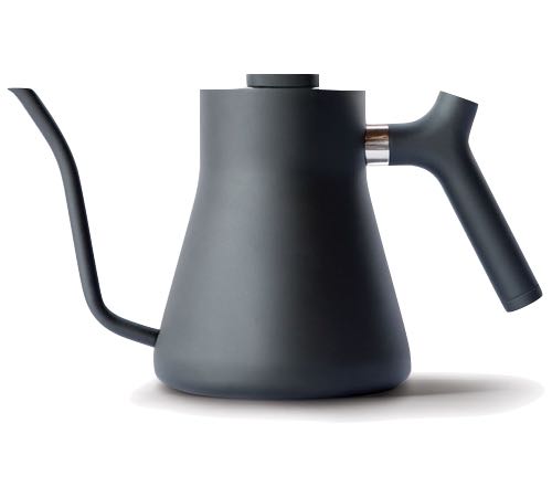 Traditioneller Fellow Stagg mattschwarzer Wasserkocher 1 L