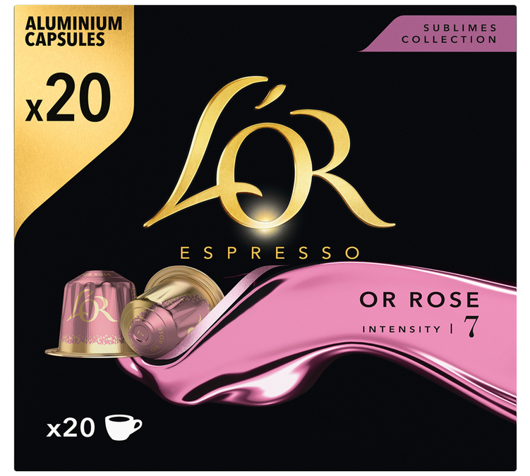 20 kapselia yhteensopiva Nespresso* Original Espresso Or Rose - L'OR ESPRESSO