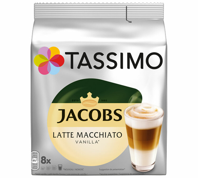 8 Tassimo Jacobs Latte Macchiato Vanilje kapsler - TASSIMO