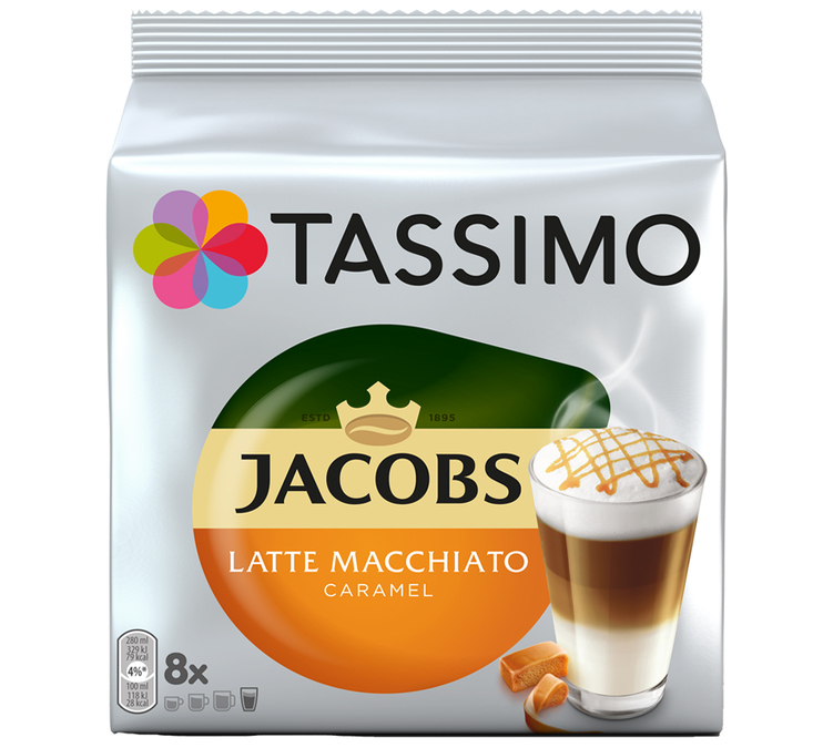 8 cápsulas Tassimo Jacobs Latte Macchiato Caramelo - TASSIMO