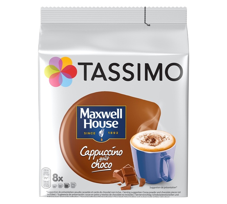 8 Cápsulas Maxwell House Cappuccino Chocolate - TASSIMO