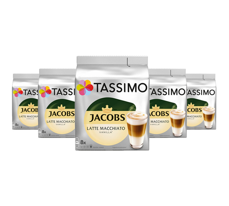 5 x 8 Tassimo Jacobs Latte Macchiato Vanilla Kaffeekapseln - TASSIMO