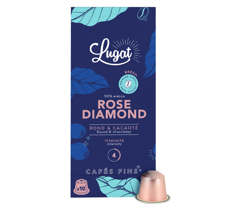 10 kapsler kompatible med Nespresso* Original Rose Diamond - LUGAT