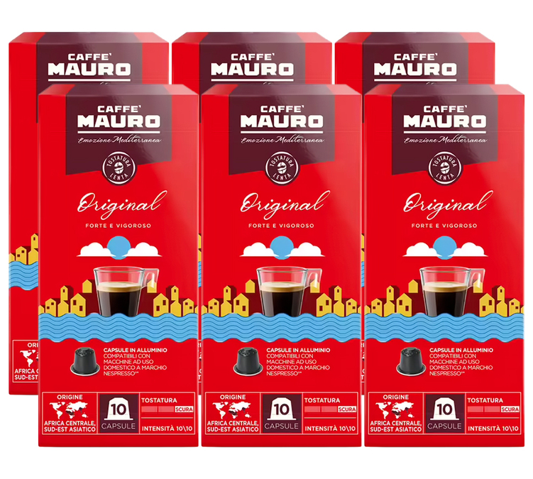 60 Kapseln, kompatibel mit Nespresso Original – CAFFÉ MAURO