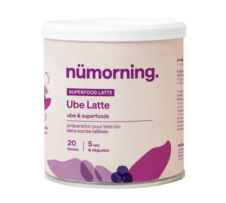 Λάτε ube Λάτε υπερτροφή - Κουτί 125 g - NÜMORNING