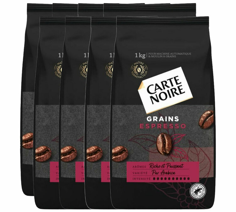 8 kg – Café em grão para uso profissional – Espresso – CARTE NOIRE