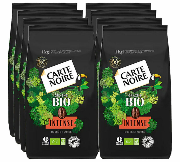 8 kg - Kokonaiset kahvipavut ammattilaisille - Intense Bio - CARTE NOIRE