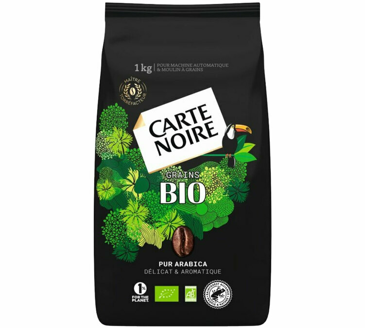 1 kg - Café en grano para profesionales - Ecológico - CARTE NOIRE