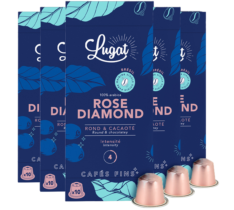 50 kapselia yhteensopiva Nespresso* Original Rose Diamond - LUGAT