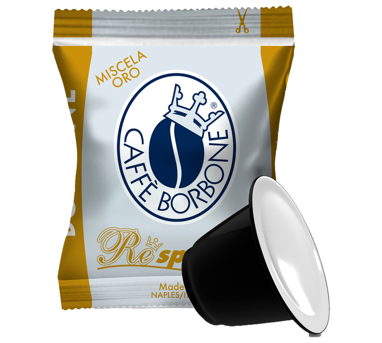 100 kapslar, kompatibla med Nespresso* Original, blandning Or, styrka 7 – CAFFÈ BORBONE