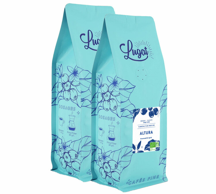 2 kg Café en grain Bio pour professionnels Altura - Lugat