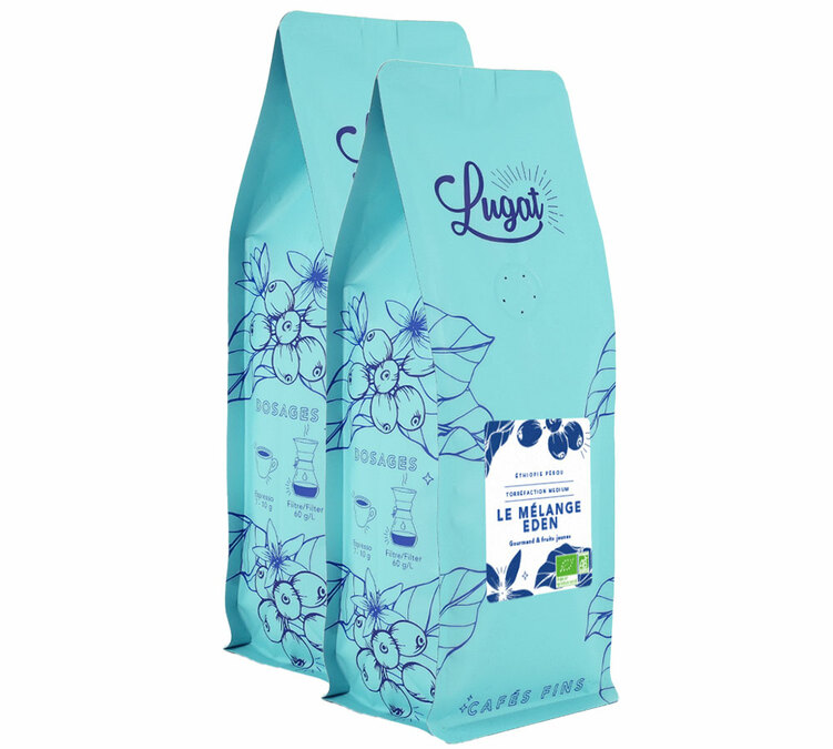 2 kg organikus kávébab professzionális felhasználásra – Le Mélange Eden – LUGAT