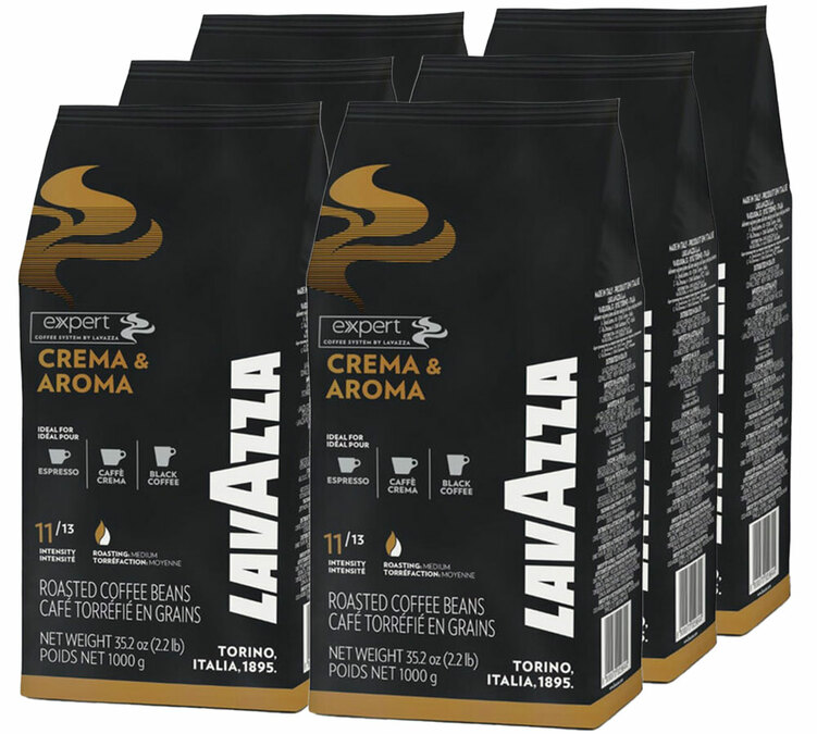6 κιλά καφές σε κόκκους για επαγγελματίες, Crema & Aroma - Lavazza.