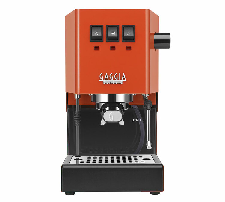 Máquina de café expresso GAGGIA Classic E24, cor laranja.