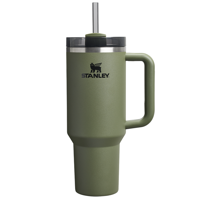 Vaso térmico con pajita, modelo The Quencher H2.O FlowState, 1,18 l, color verde - STANLEY.