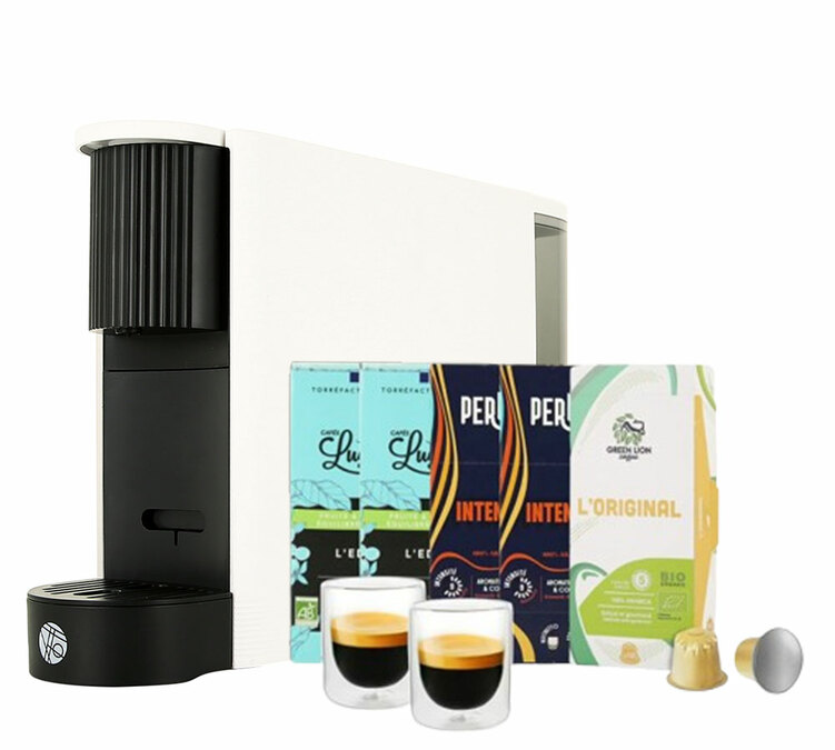Profesjonell kapselmaskin, kompatibel med Nespresso® Original, modell EVE CNK110.W – KOTTEA.
