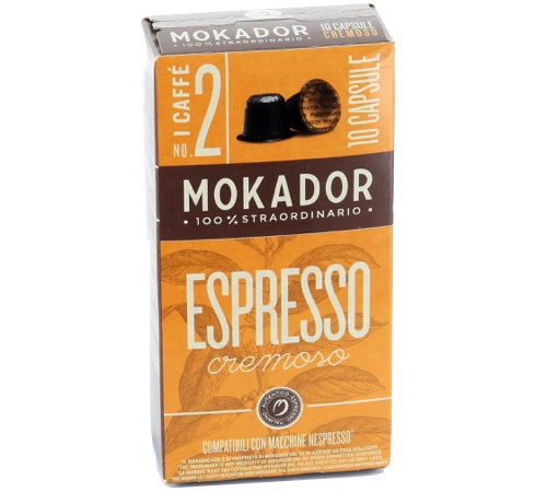 10 kapszula, kompatibilis a Nespresso* Original Cremoso készülékkel – MOKADOR