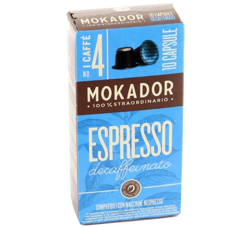 10 kapsula, kompatibilne s Nespresso* Original, bez kofeina – MOKADOR CASTELLARI