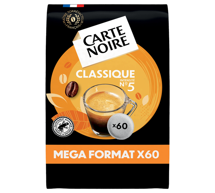 60 kappaleen pakkaus, nro 5, pehmeät kahvikapselit, Café Classic - CARTE NOIRE