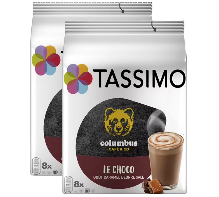 16 Tassimo Columbus Le Choco Caramel Beurre Salé-kapsler – TASSIMO