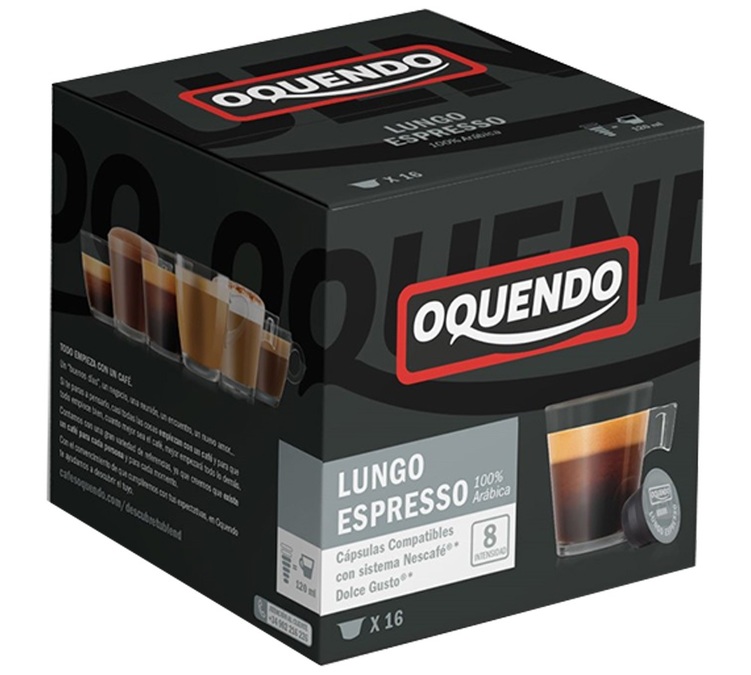 16 kapselia, yhteensopiva Nescafé* Dolce Gusto* Lungo -laitteen kanssa – OQUENDO