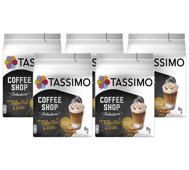 40 db Tassimo Coffee Shop Toffee Nut Latte kávékapszula – TASSIMO