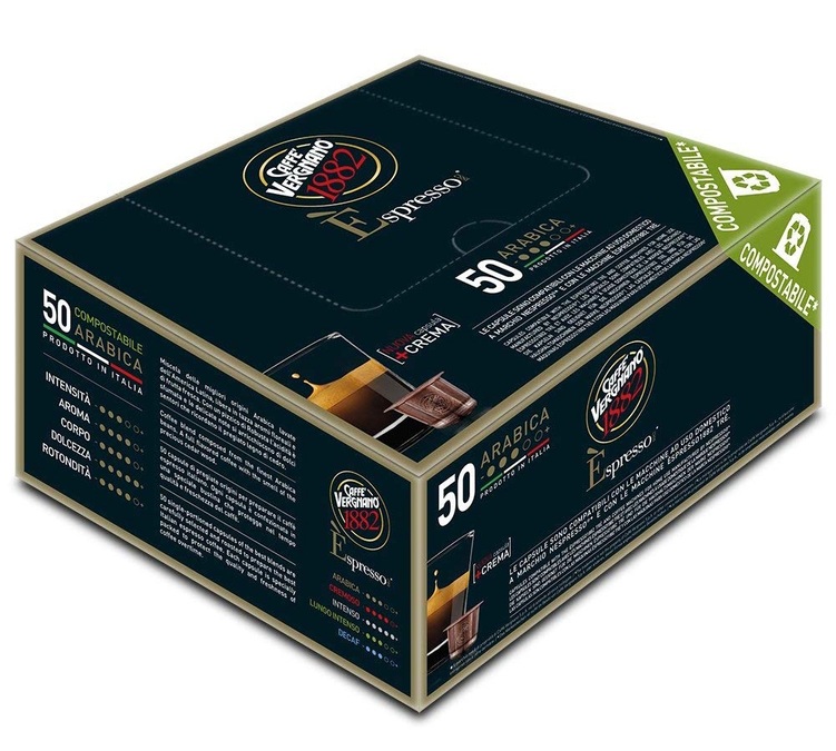 50 kapszula, kompatibilis a Nespresso* Original Espresso gépekkel, Oro íz, professzionális felhasználásra – CAFFE VERGNANO.