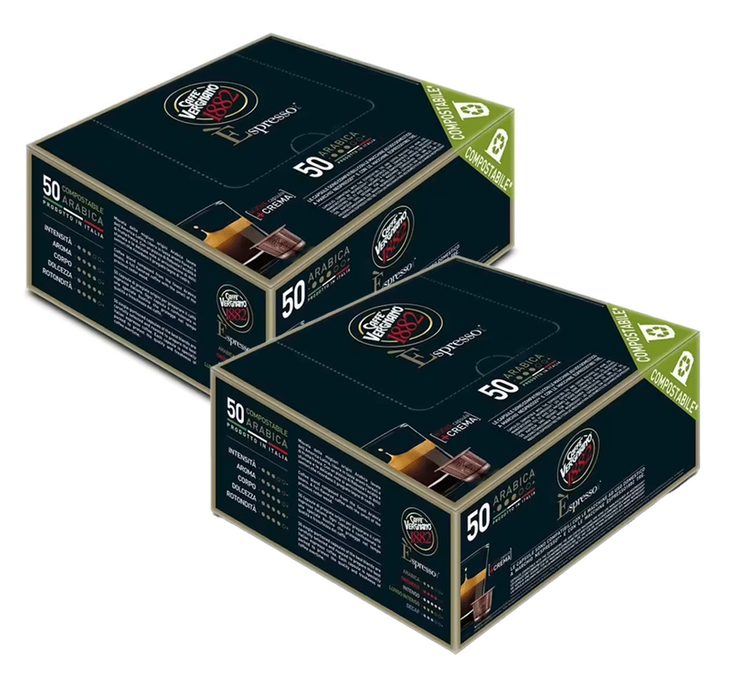 100 κάψουλες, συμβατές με τις μηχανές Nespresso* Original Espresso Oro, για επαγγελματική χρήση – CAFFE VERGNANO
