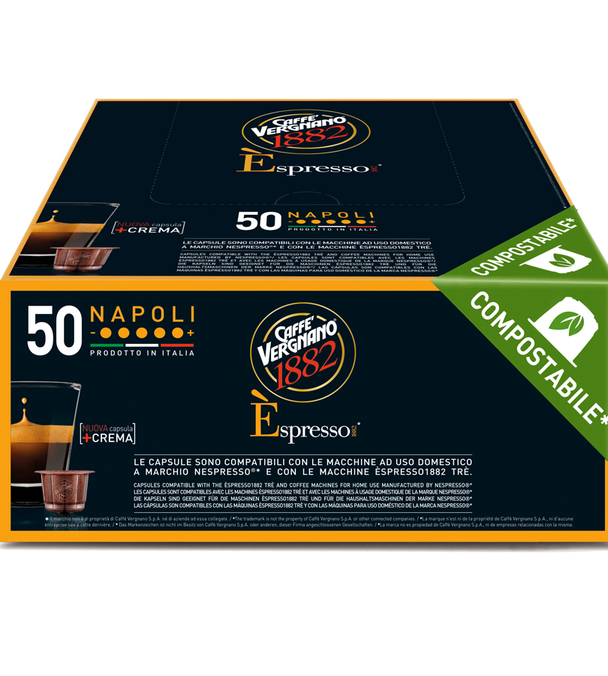 50 капсула, компатибилне са Nespresso* Original, укус Napoli, намењене за професионалну употребу - CAFFE VERGNANO.