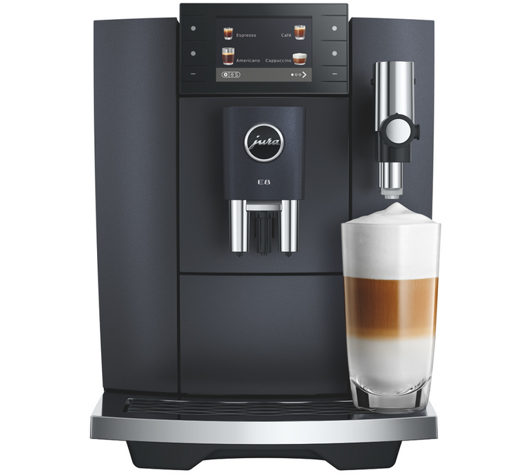 Cafetera automática JURA - E8 Cosmic Black (ED) con conectividad inteligente y oferta especial.