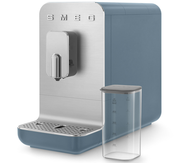 SMEG BCC13SBMEU Espressomaschine mit Milchaufschäumsystem – Blau-Gold