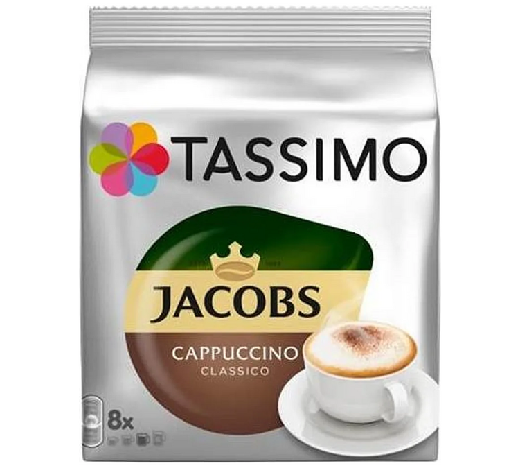 8 kappaletta Tassimo Jacobs Cappuccino -annospussia – TASSIMO