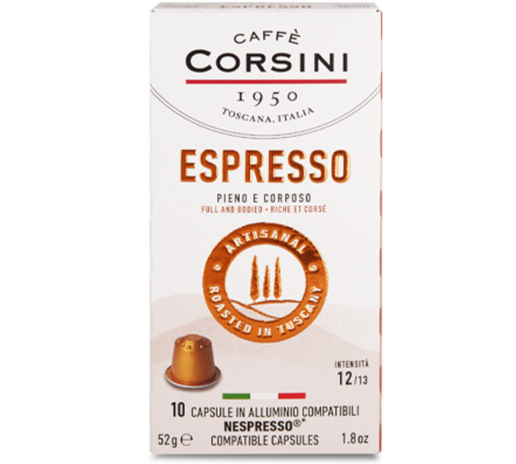 10 capsule compatibili con Nespresso * Original Espresso - CORSINI