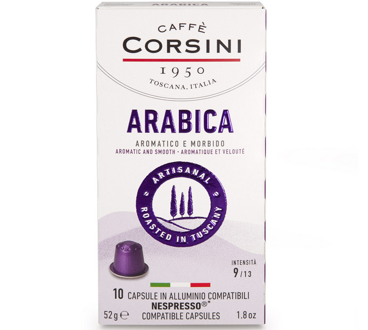 10 db Nespresso-kompatibilis kapszula * eredeti Arabica kávé – CORSINI
