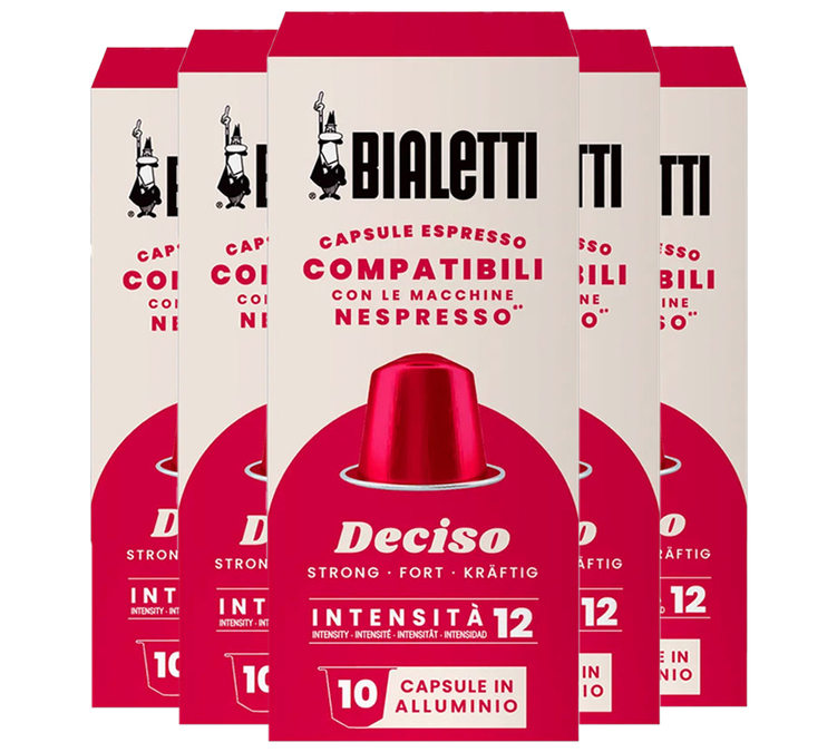 50 Kapseln, kompatibel mit Nespresso* Original, Deciso - BIALETTI