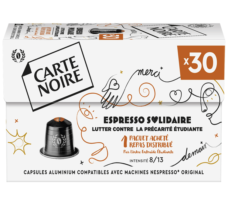 30 Kapseln, kompatibel mit Nespresso* Original, Espresso Solidaire – CARTE NOIRE