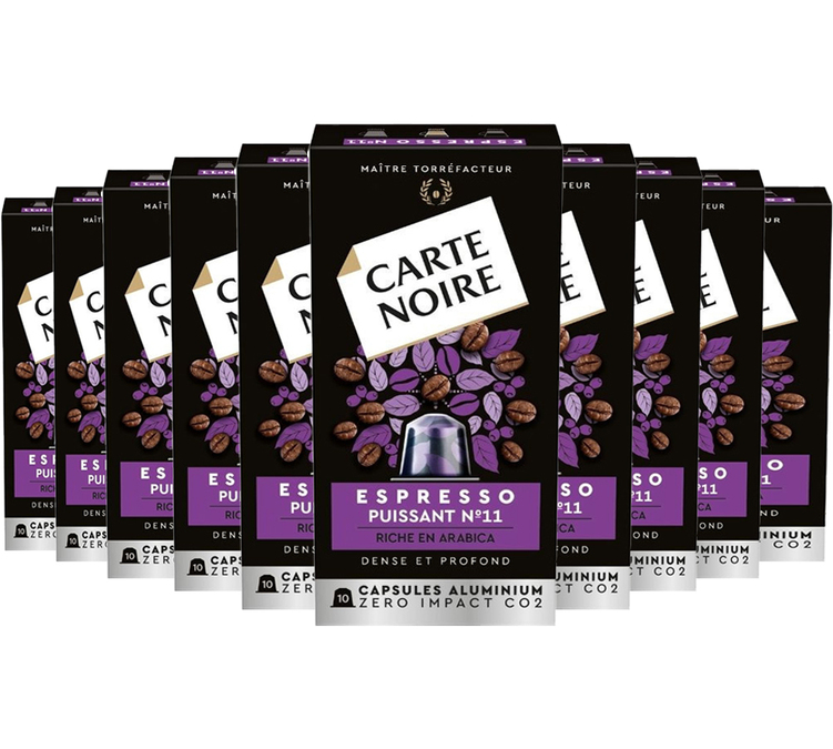 100 kapsułek kompatybilnych z systemem Nespresso* – mocna kawa typu espresso N°11 – L'OR ESPRESSO.