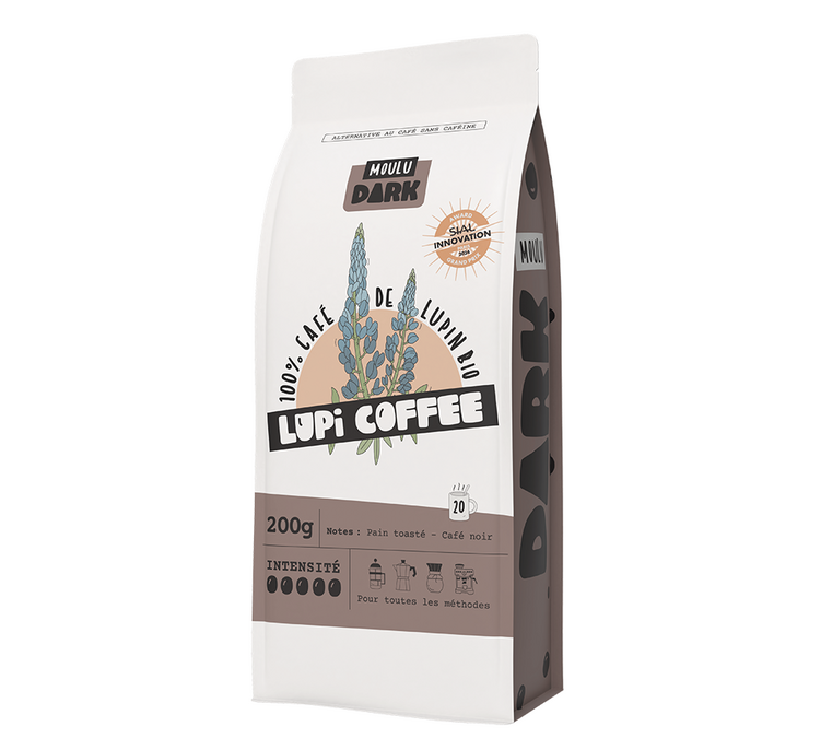 Café de Lupin, økologisk, mørkristet – malt, 200 g – LUPI COFFEE