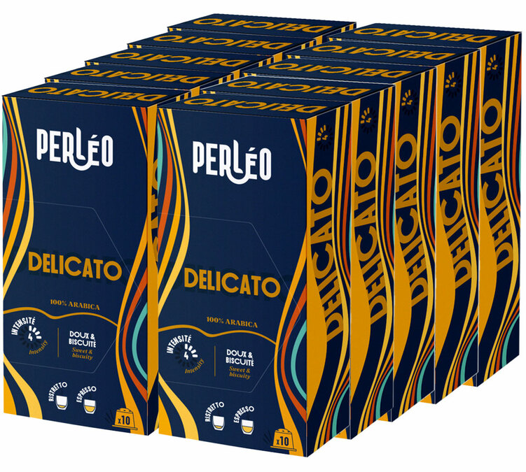 100 capsule compatibili con Nespresso* Original, linea Delicato, per uso professionale - PERLÉO