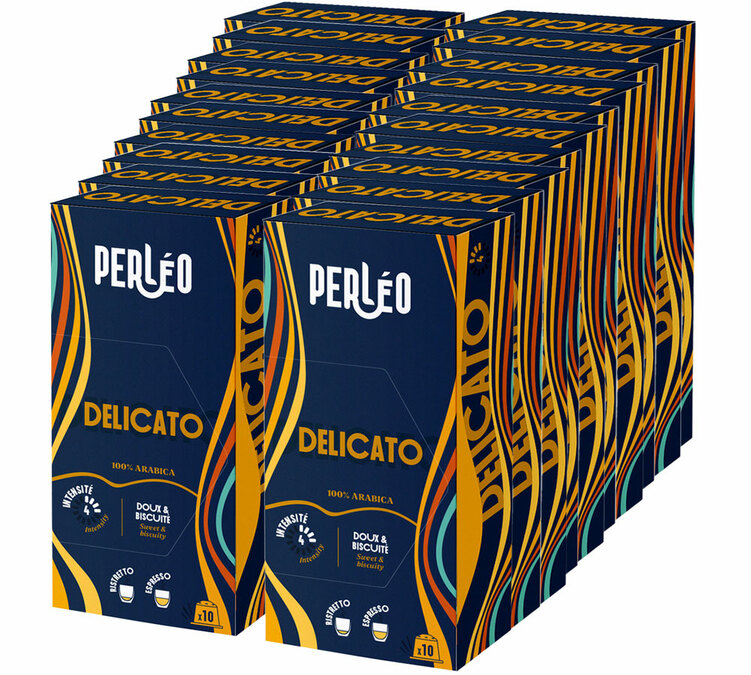 200 capsule compatibili con Nespresso* Original, linea Delicato, per uso professionale – PERLÉO.