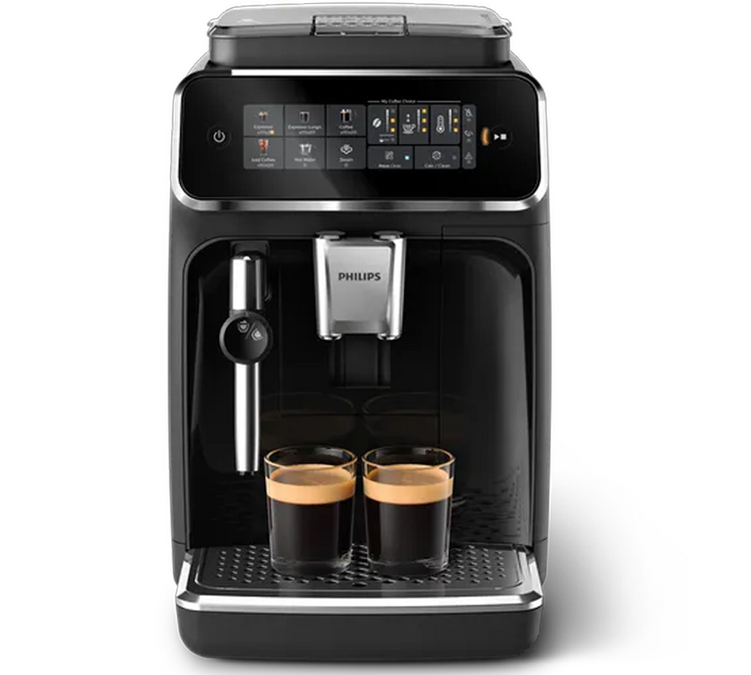 Espresso aparat PHILIPS SilentBrew EP3321/40, crna boja, lakirano izdanje.