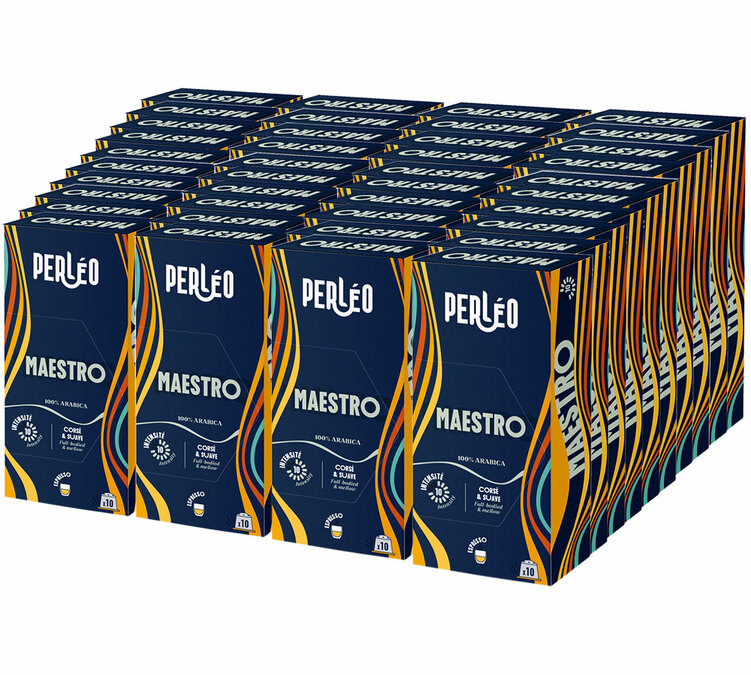 400 capsule compatibili con il sistema Nespresso* Original, per uso professionale, linea Maestro – PERLÉO