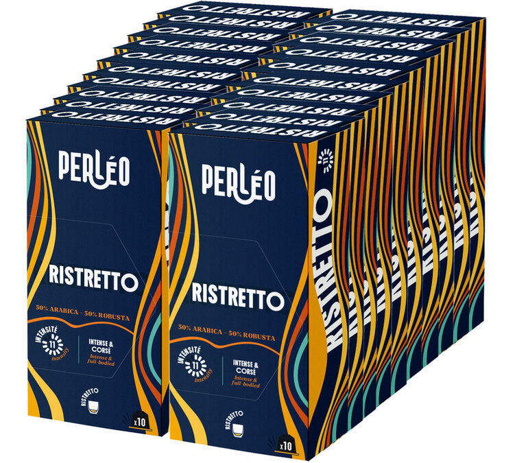 200 Kapseln, kompatibel mit Nespresso* Original, für den professionellen Gebrauch, Ristretto – PERLÉO