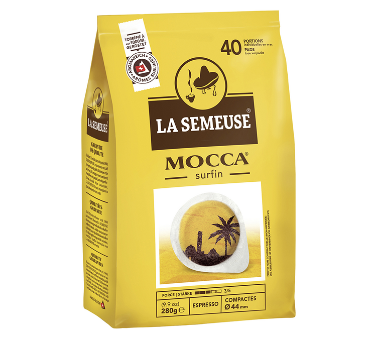 40 ESE-koffiecups voor espresso, Mocca-smaak - LA SEMEUSE