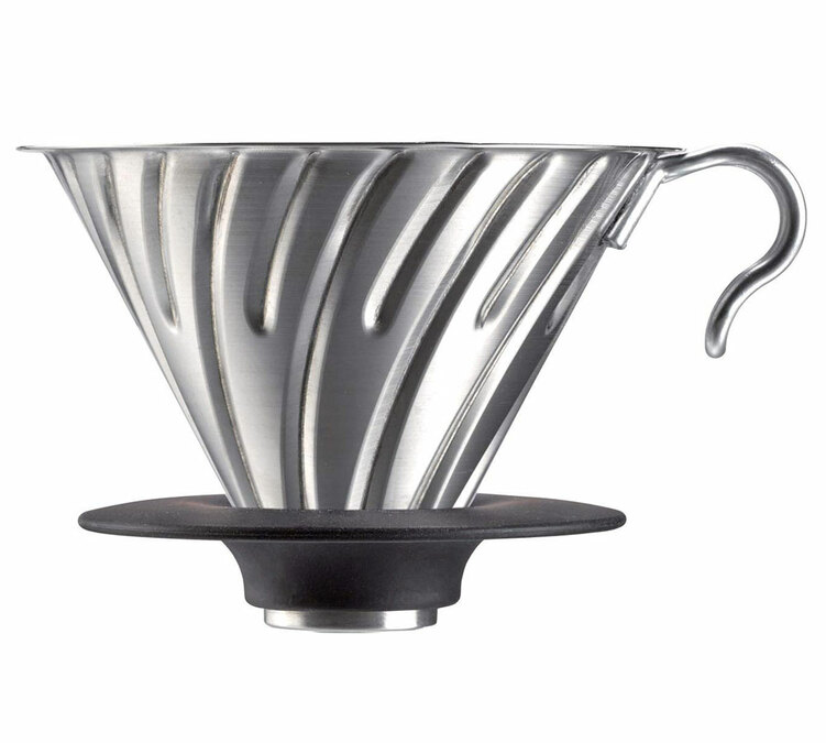 Hario V60 VDM-02 csepegtető, kúpos forma, rozsdamentes acél, 2-4 adagos