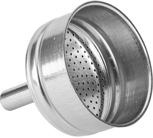 Bialetti-filtersett med trakt i rustfritt stål, for 6 kopper.
