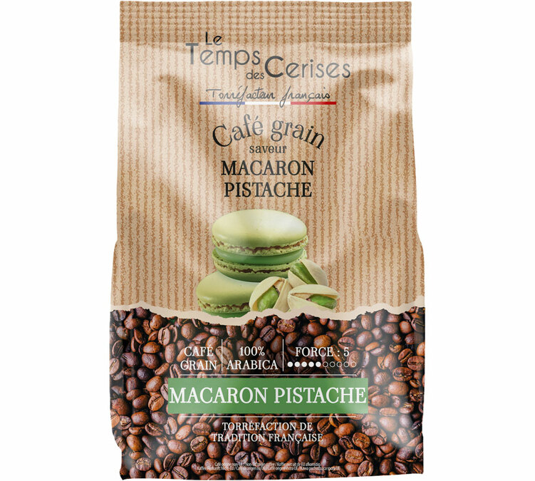 900 g - Café em grão - Macaron de Pistache - LE TEMPS DES CERISES